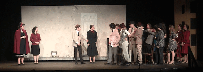Inside the mission in "Guys and Dolls" - Spring 2019 (Photo: JJHS)