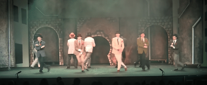 "Crapshooter's Dance" in "Guys and Dolls" - Spring 2019 (Photo: JJHS)