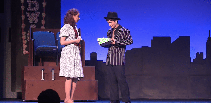 Adelaide's gift in "Guys and Dolls" - Spring 2019 (Photo: JJHS)